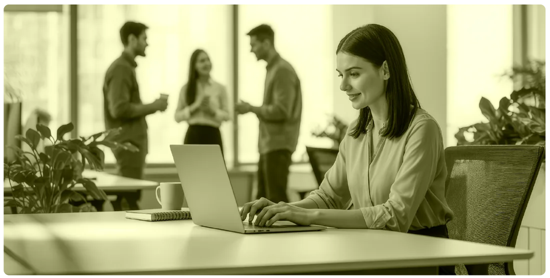 A trainee notary working in a notarial office