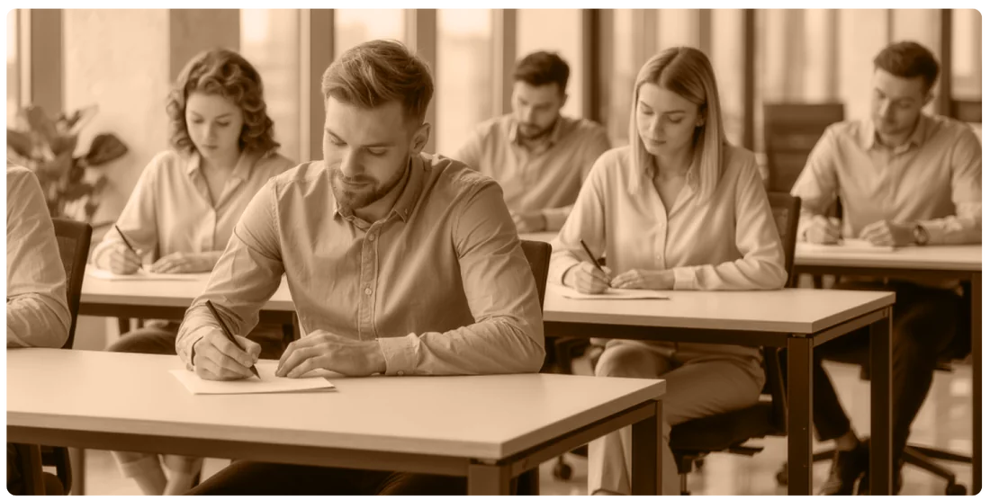Candidates sitting the written papers of the final qualifying examination